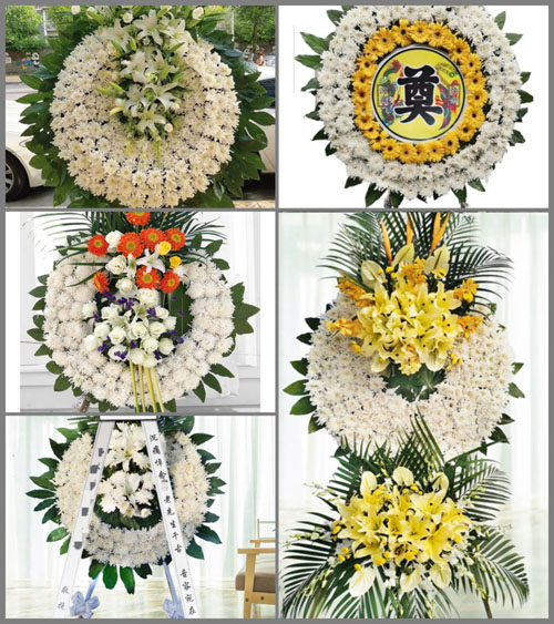 四川成都崇州市羊马镇白鸽村花圈速递